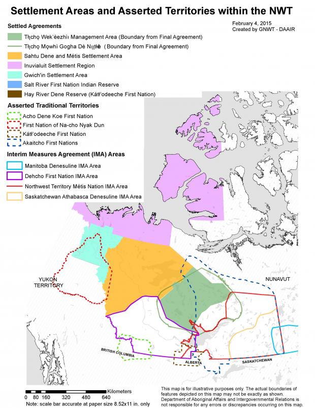 Settlement Areas and Asserted Territories within the NWT